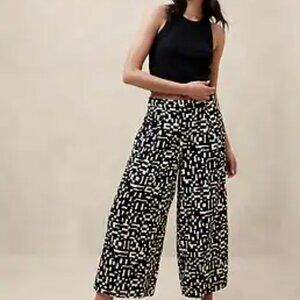 Banana republic wide leg linen blend pants